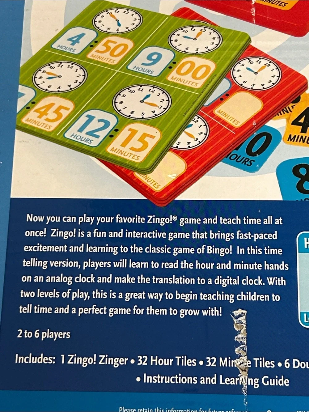 ThinkFun Zingo! Time-telling Game - Red